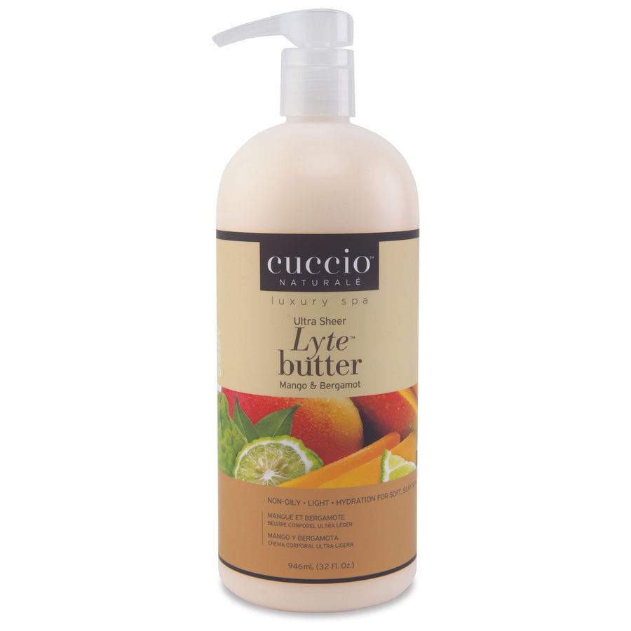Cuccio - Lyte Ultra Sheer Body Butter Mango & Bergamot 32oz