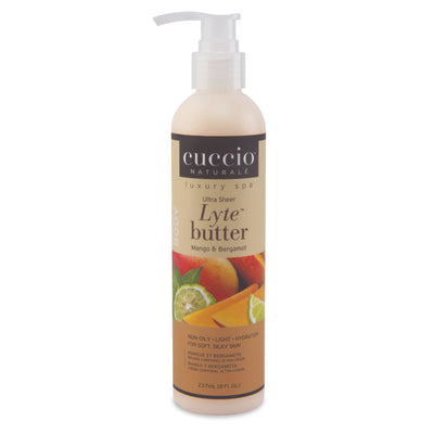 Cuccio - Lyte Ultra Sheer Body Butter Mango & Bergamot 8oz