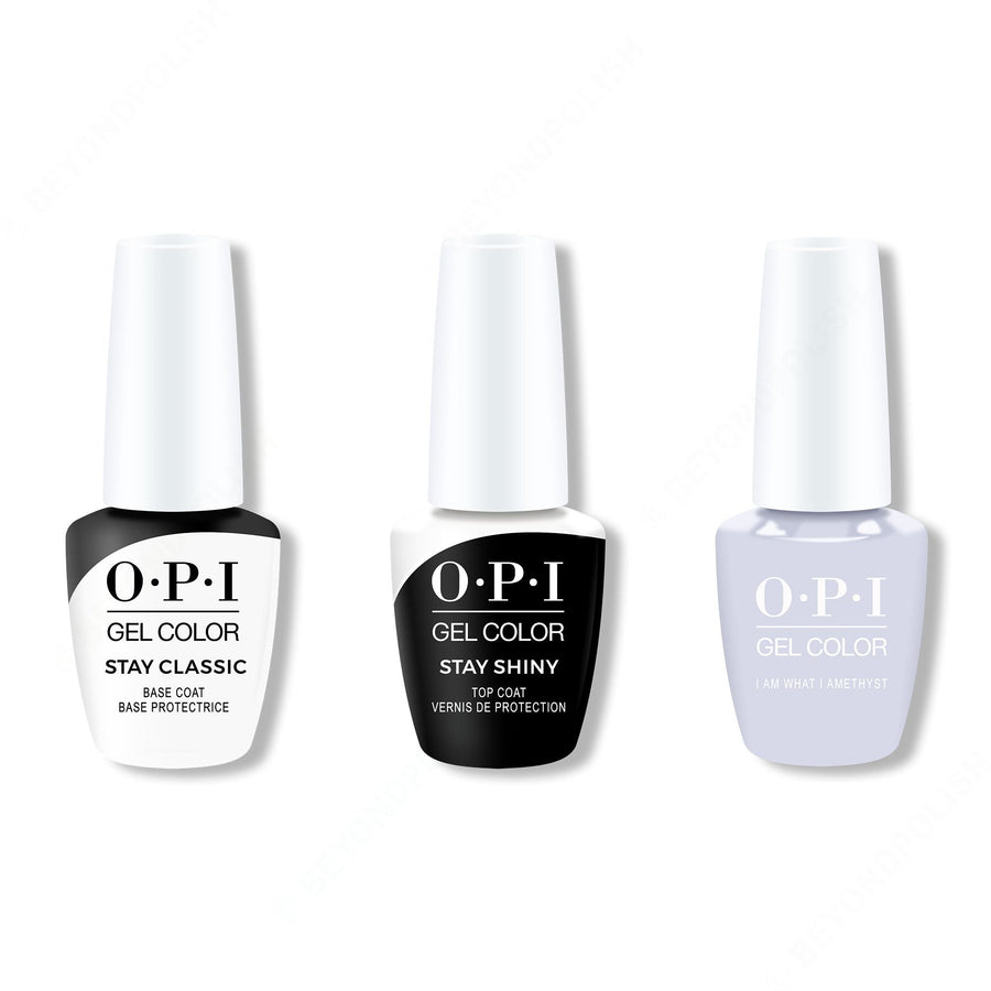 OPI - GelColor Combo - Stay Classic Base, Shiny Top & I Am What I Amethyst