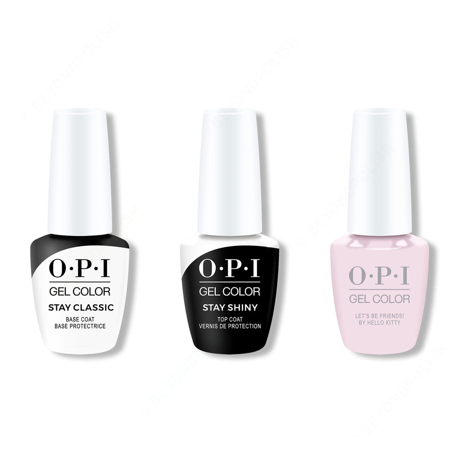 OPI - GelColor Combo - Stay Classic Base, Shiny Top & Let's Be Friends!