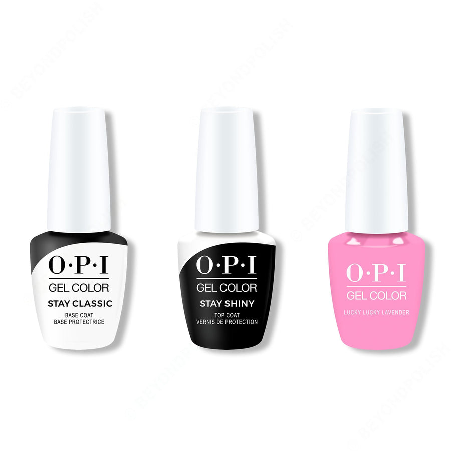 OPI - GelColor Combo - Stay Classic Base, Shiny Top & Lucky Lucky Lavender