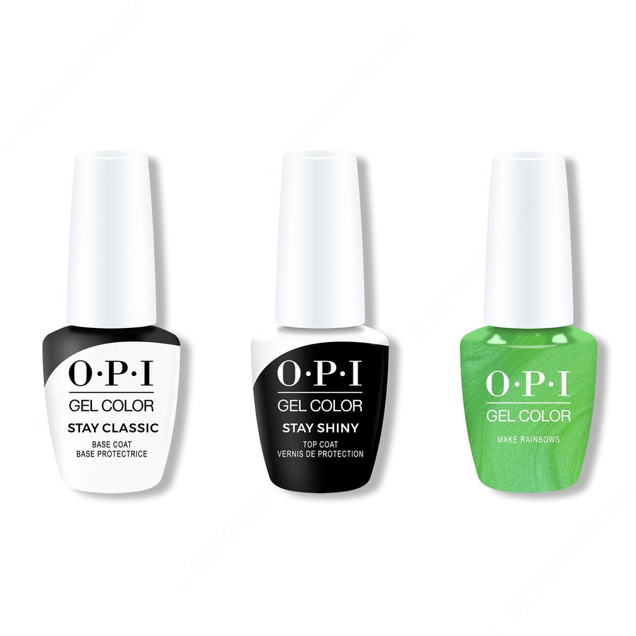 OPI - GelColor Combo - Stay Classic Base, Shiny Top & Make Rainbows