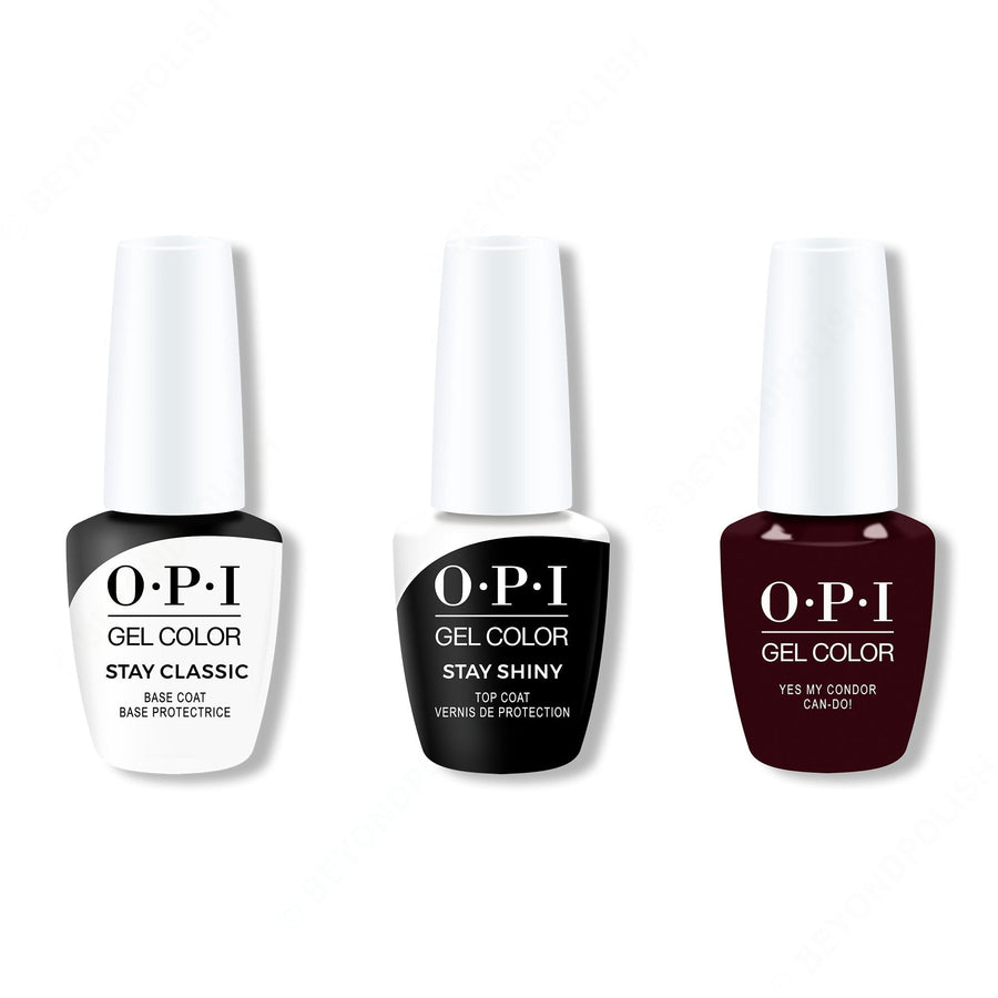 OPI - GelColor Combo - Stay Classic Base, Shiny Top & Yes My Condor Can-do!