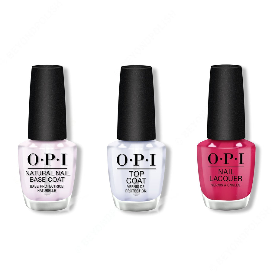 OPI - Nail Lacquer Combo - Base, Top & 15 Minutes of Flame