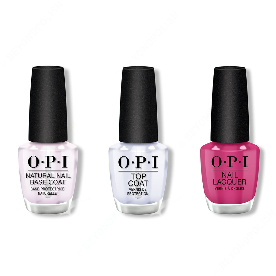OPI - Nail Lacquer Combo - Base, Top & 7th & Flower
