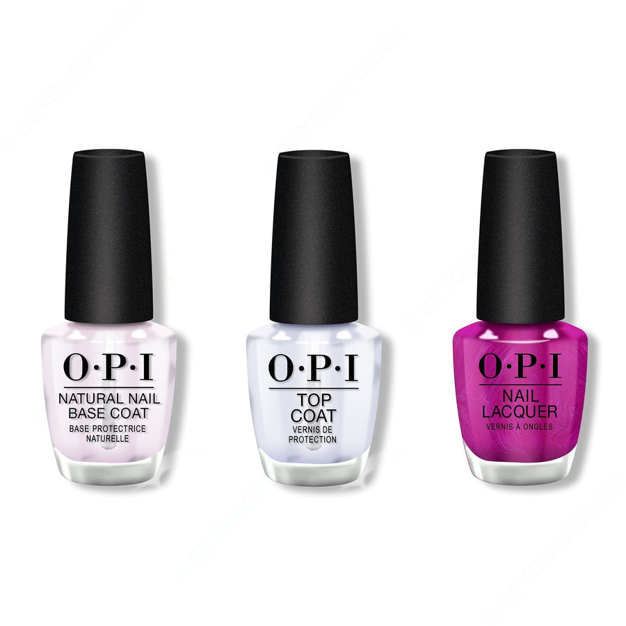 OPI - Nail Lacquer Combo - Base, Top & All Your Dreams in Vending Machines 0.5 oz - #NLT84