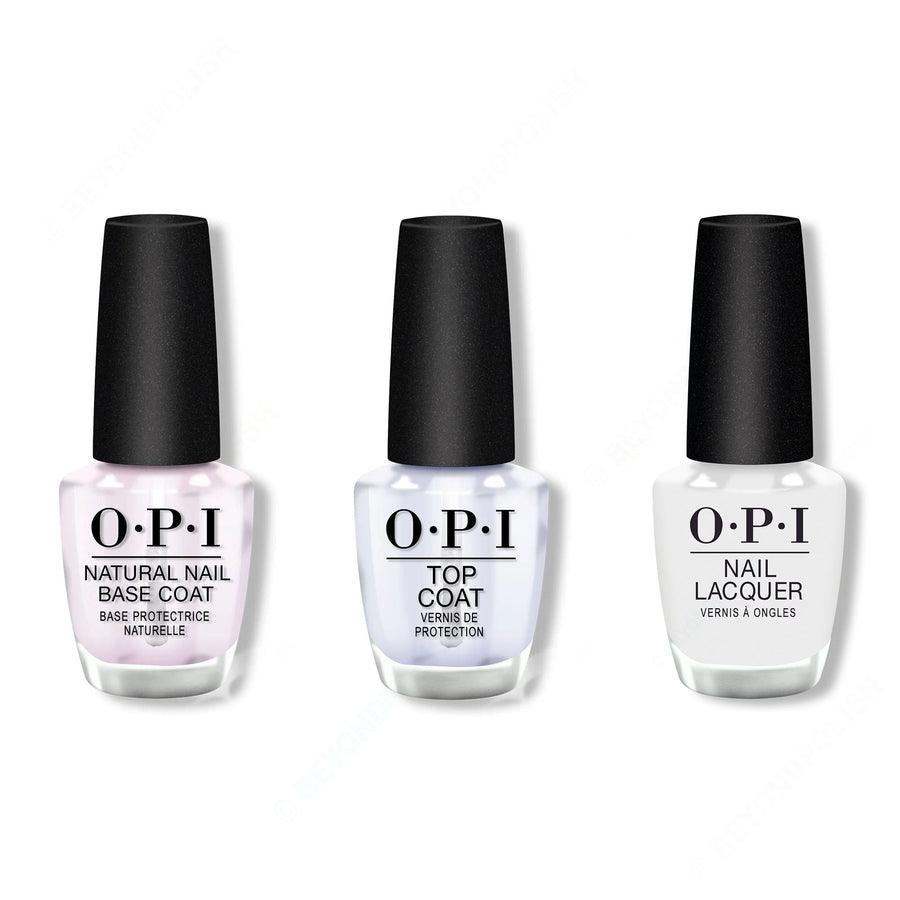 OPI - Nail Lacquer Combo - Base, Top & As Real As It Gets