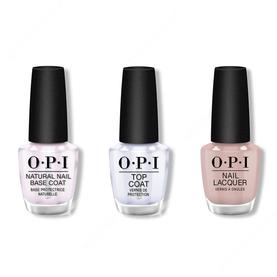 OPI - Nail Lacquer Combo - Base, Top & Bare My Soul 0.5 oz - #NLSH4