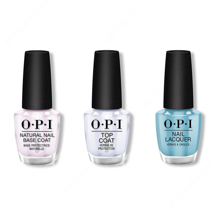 OPI - Nail Lacquer Combo - Base, Top & Can't Find My Czechbook 0.5 oz - #NLE75