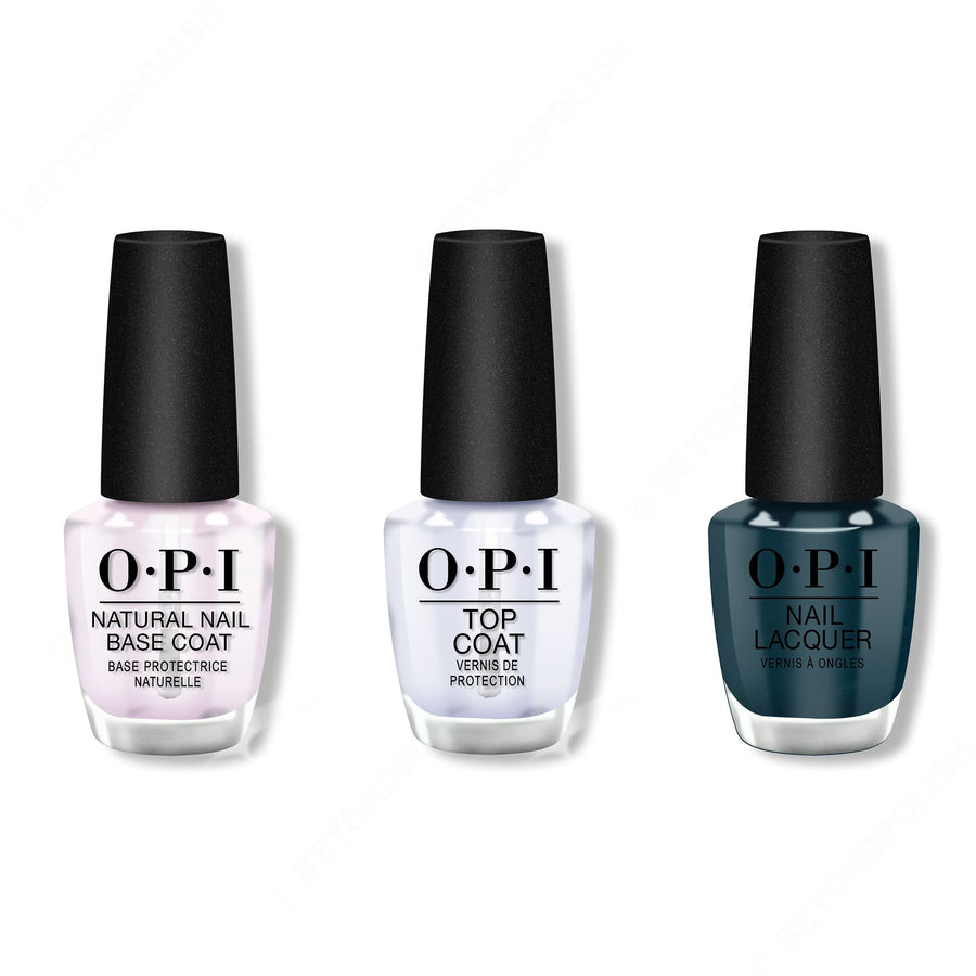 OPI - Nail Lacquer Combo - Base, Top & CIA = Color Is Awesome 0.5 oz - #NLW53