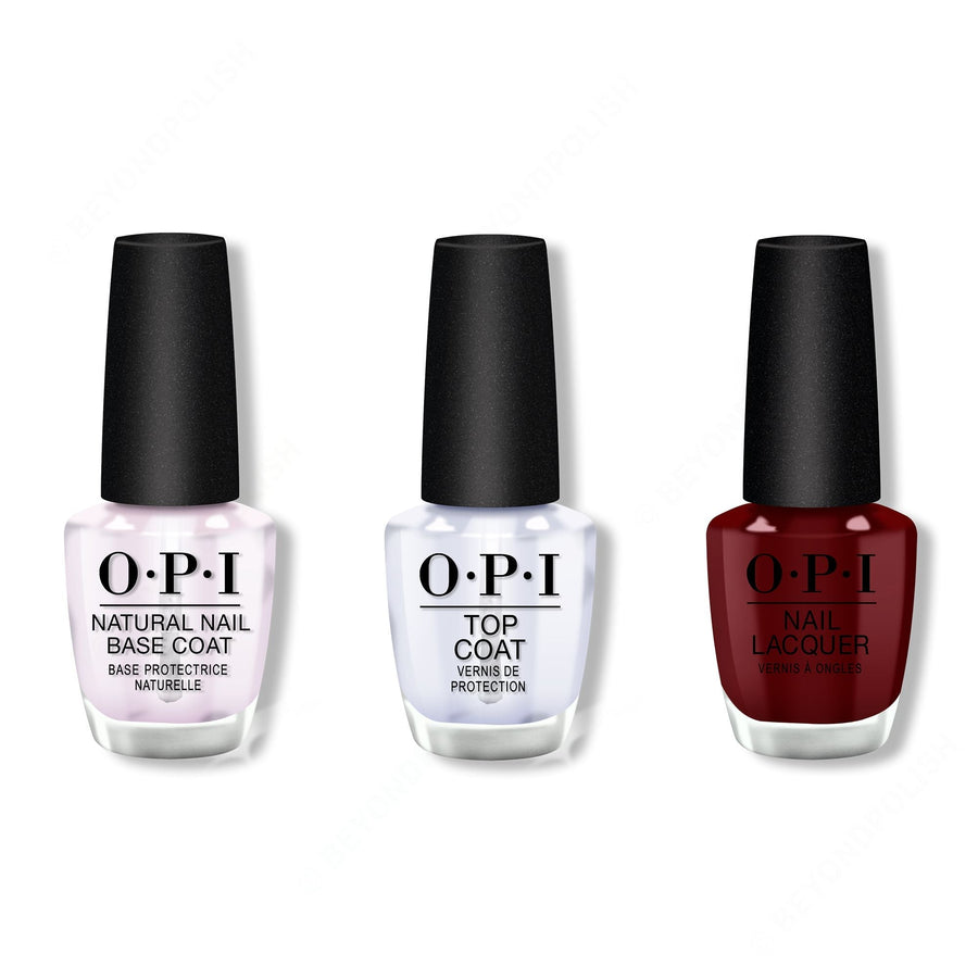 OPI - Nail Lacquer Combo - Base, Top & Como se Llama? 0.5 oz - #NLP40