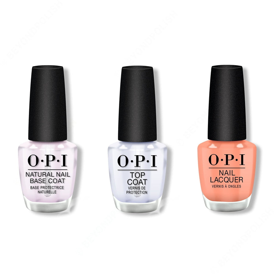 OPI - Nail Lacquer Combo - Base, Top & Coral-ing Your Spirit Animal 0.5 oz - #NLM88
