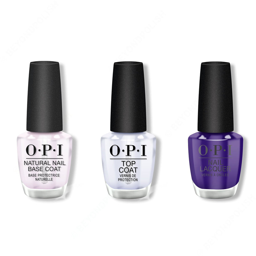 OPI - Nail Lacquer Combo - Base, Top & Do You Have This Color In Stock-Holm? 0.5 oz - #NLN47