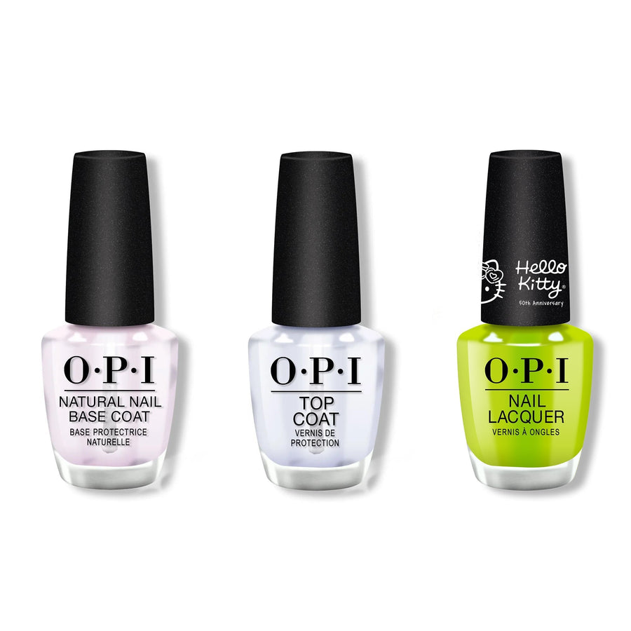 OPI - Nail Lacquer Combo - Base, Top & Hello Kindness