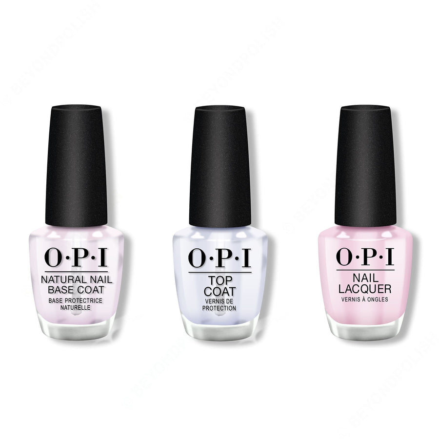 OPI - Nail Lacquer Combo - Base, Top & Hollywood & Vibe