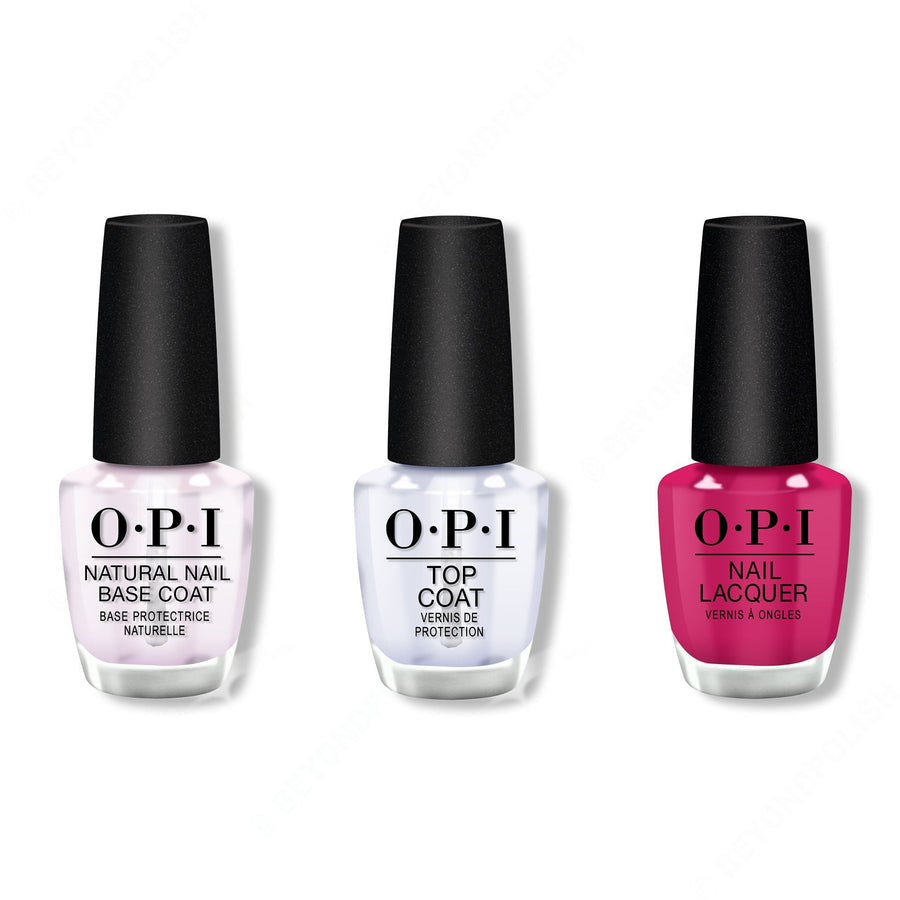 OPI - Nail Lacquer Combo - Base, Top & Hurry-juku Get this Color! 0.5 oz - #NLT83