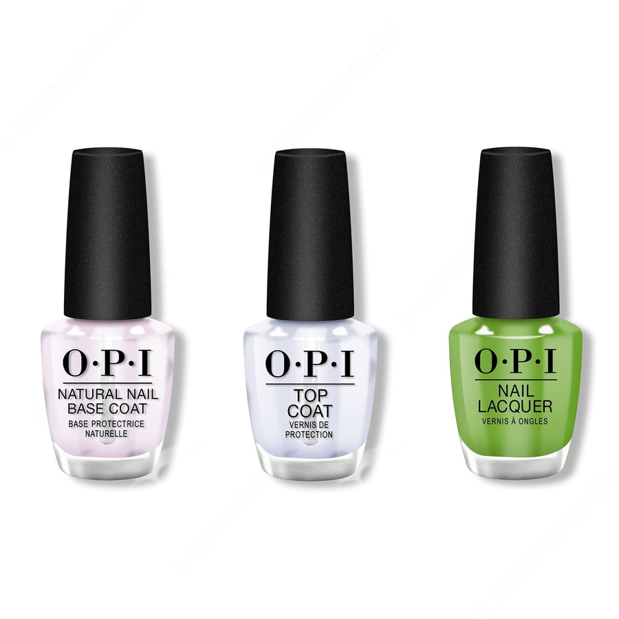 OPI - Nail Lacquer Combo - Base, Top & I'm Sooo Swamped! 0.5 oz - #NLN60