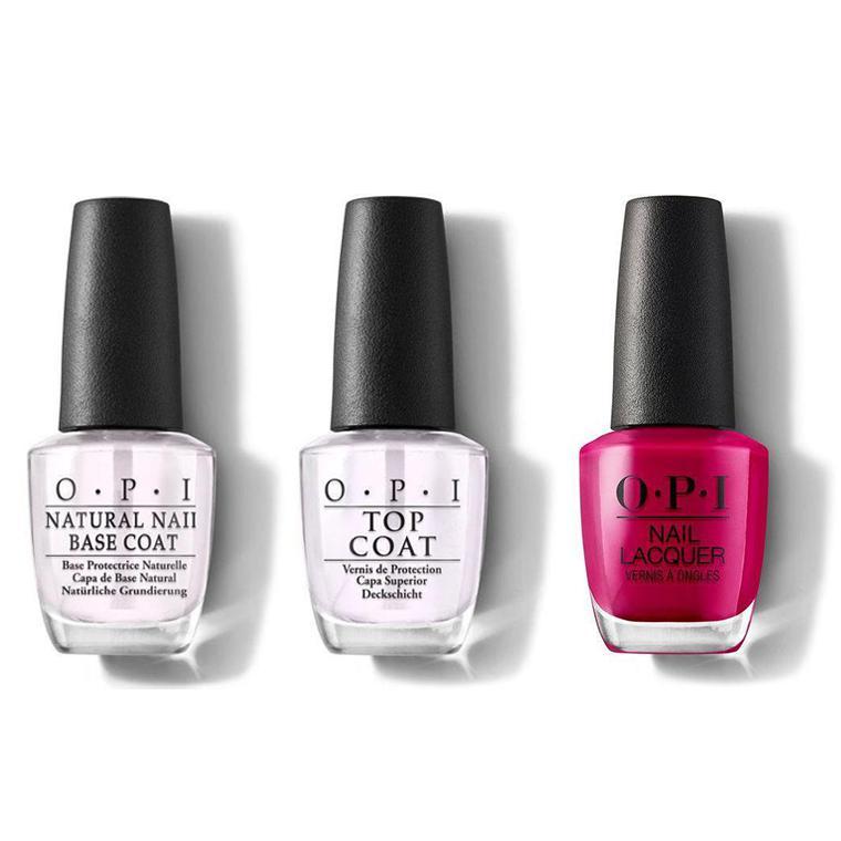 OPI - Nail Lacquer Combo - Base, Top & Koala Bear-y 0.5 oz - #NLA46