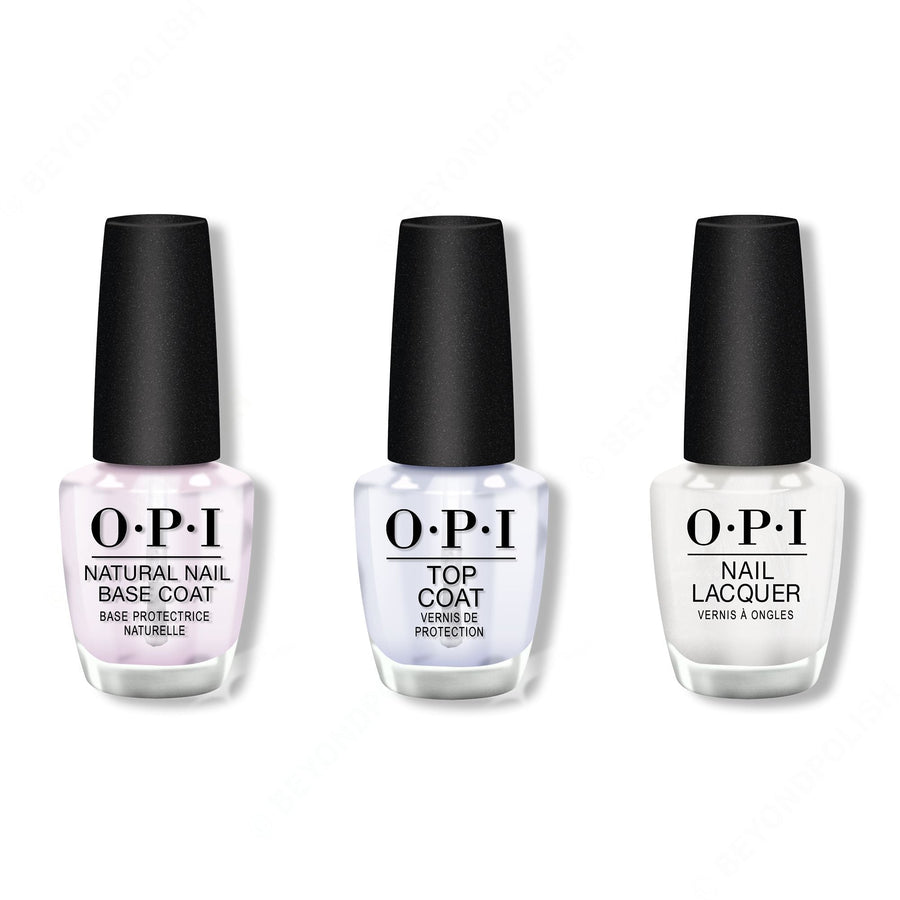 OPI - Nail Lacquer Combo - Base, Top & Kyoto Pearl 0.5 oz - #NLL03