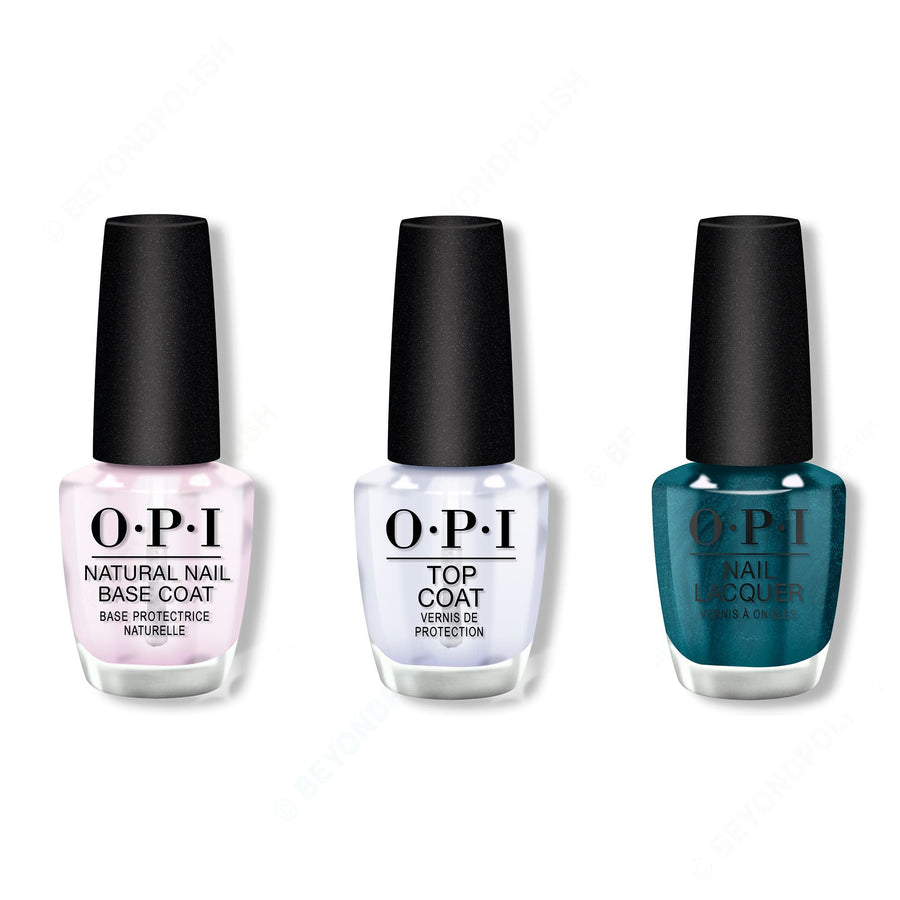 OPI - Nail Lacquer Combo - Base, Top & Let's Scrooge