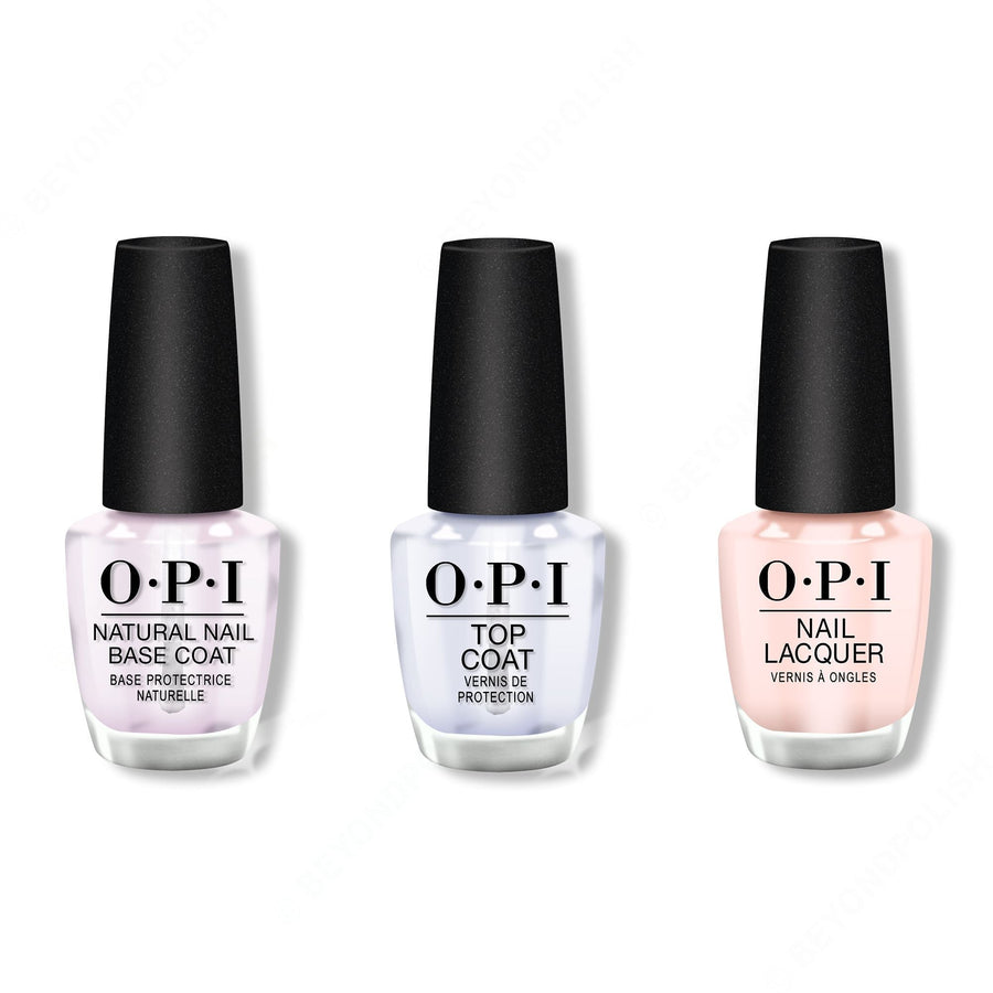 OPI - Nail Lacquer Combo - Base, Top & Mimosas for Mr. & Mrs. 0.5 oz - #NLR41