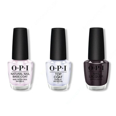 OPI - Nail Lacquer Combo - Base, Top & My Private Jet 0.5 oz - #NLB59