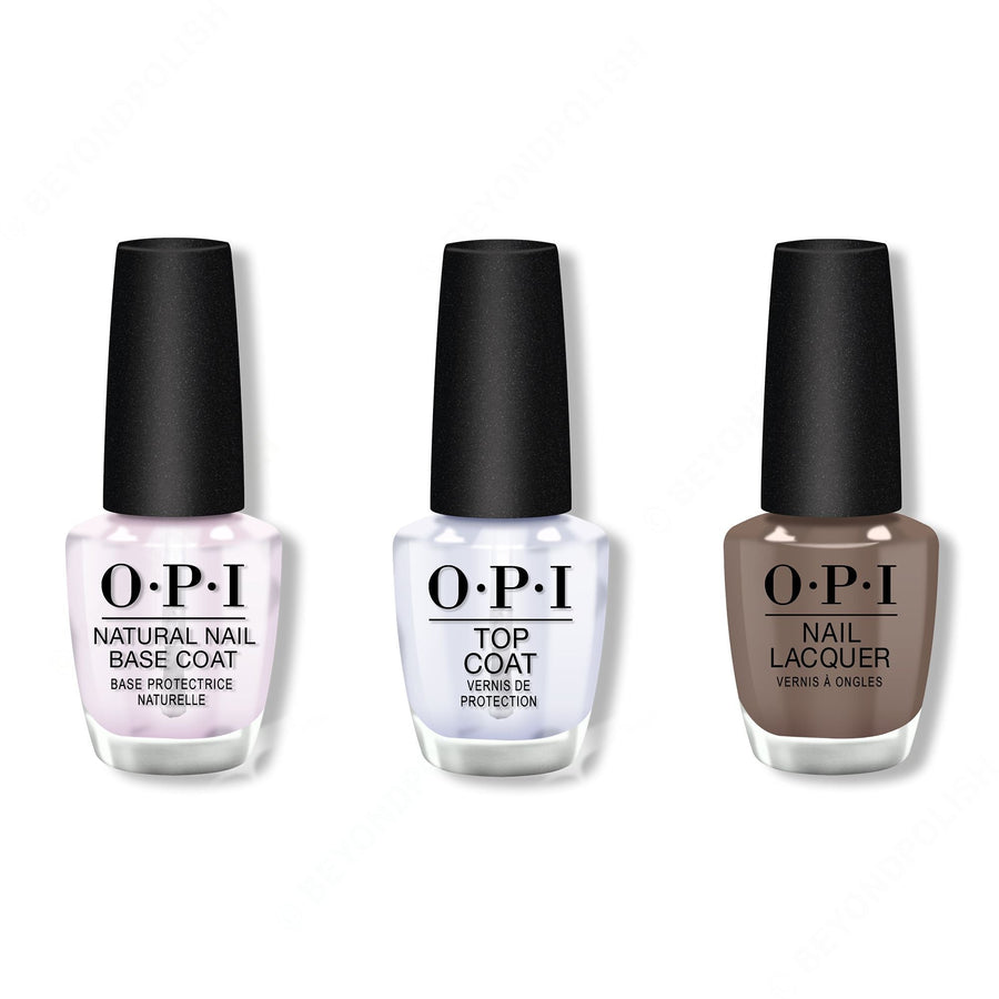 OPI - Nail Lacquer Combo - Base, Top & Over the Taupe 0.5 oz - #NLB85