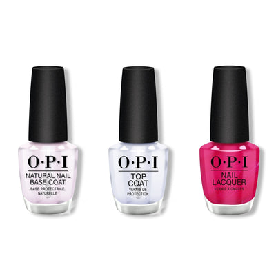OPI - Nail Lacquer Combo - Base, Top & Pompeii Purple 0.5 oz - #NLC09