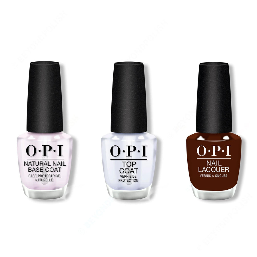 OPI - Nail Lacquer Combo - Base, Top & Purrrride