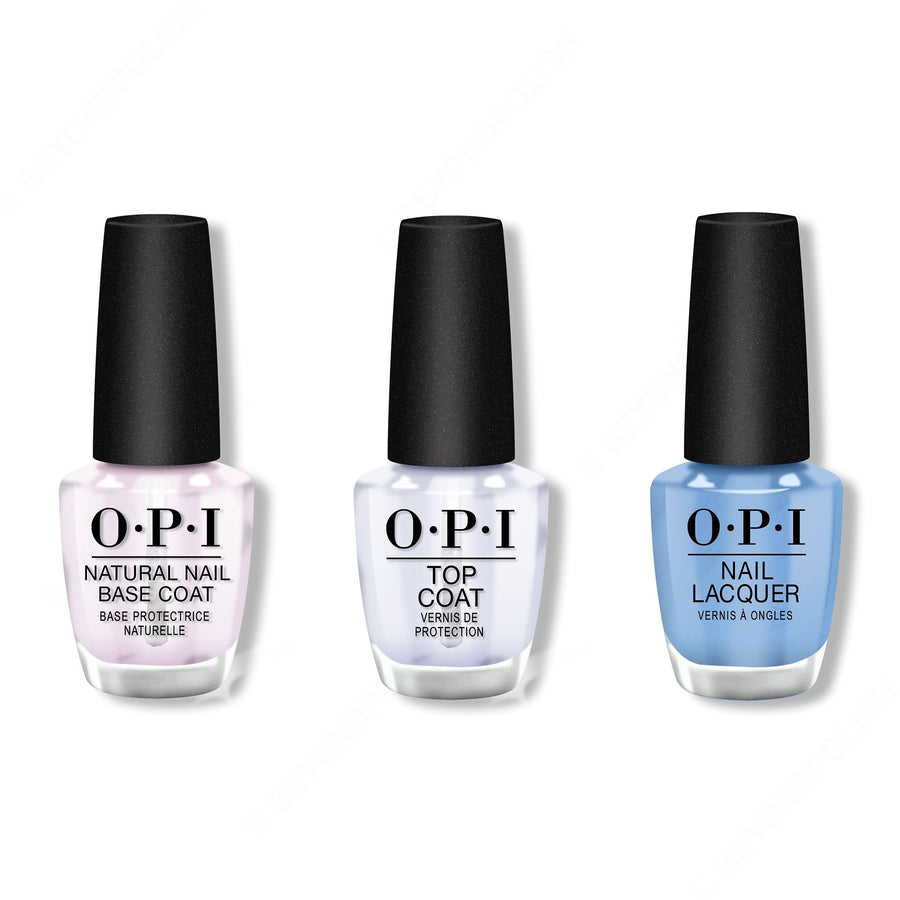 OPI - Nail Lacquer Combo - Base, Top & Rich Girls & Po-Boys 0.5 oz - #NLN61