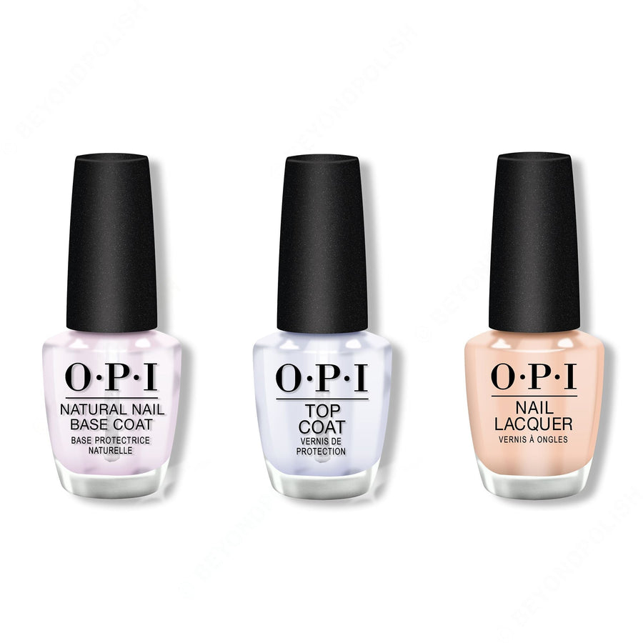 OPI - Nail Lacquer Combo - Base, Top & Samoan Sand 0.5 oz - #NLP61