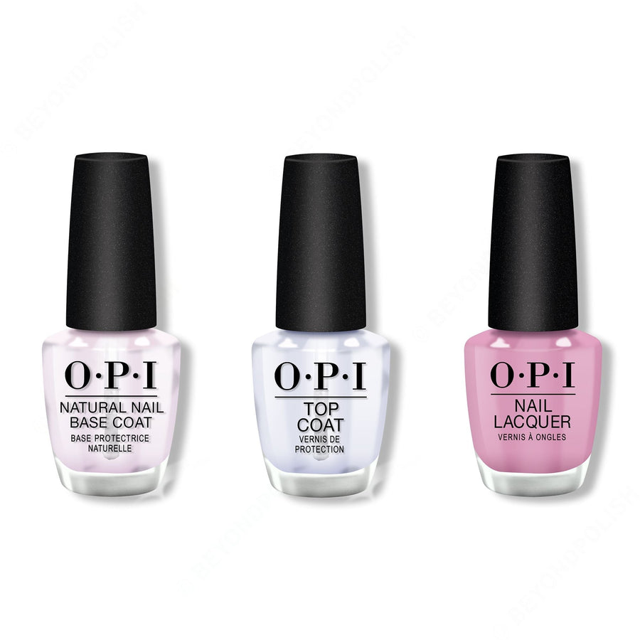 OPI - Nail Lacquer Combo - Base, Top & Seven Wonders of OPI 0.5 oz - #NLP32