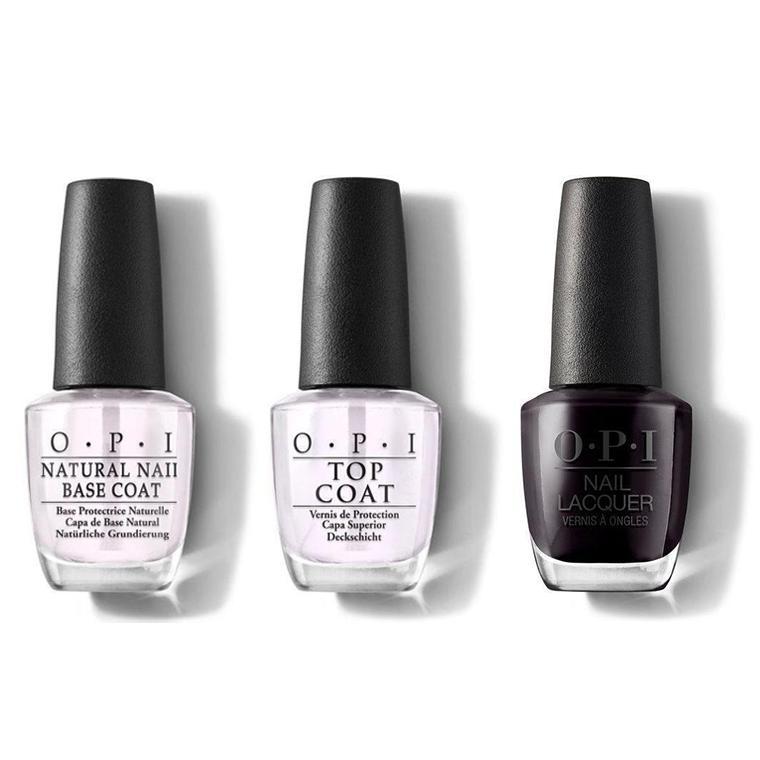 OPI - Nail Lacquer Combo - Base, Top & Shh It's Top Secret! 0.5 oz - #NLW61