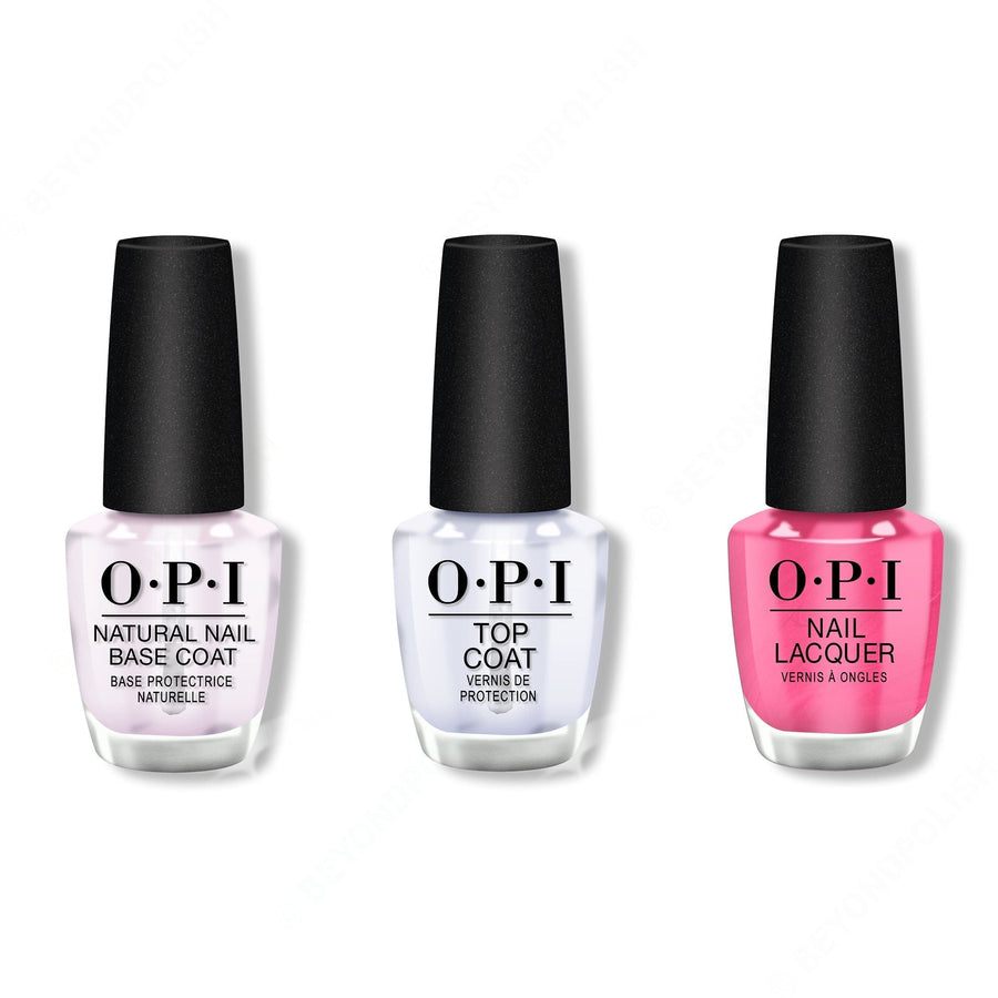 OPI - Nail Lacquer Combo - Base, Top & Shorts Story 0.5 oz - #NLB86