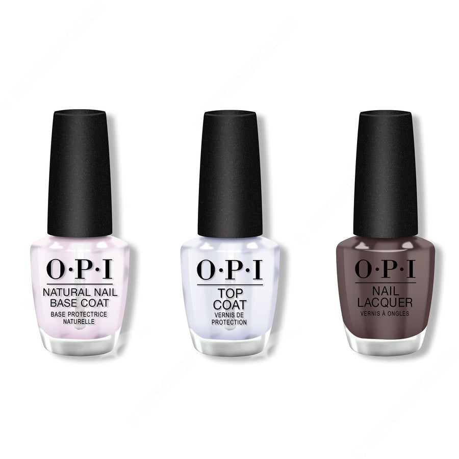 OPI - Nail Lacquer Combo - Base, Top & Squeaker of the House 0.5 oz - #NLW60