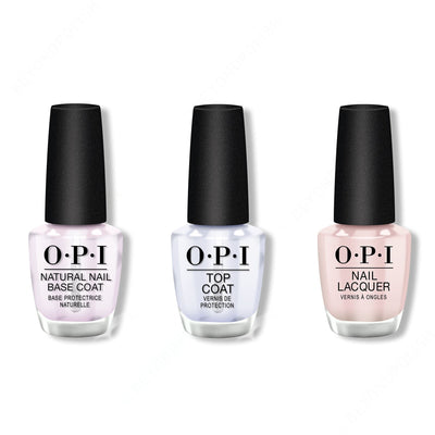 OPI - Nail Lacquer Combo - Base, Top & Stop It I'm Blushing! 0.5 oz - #NLT74