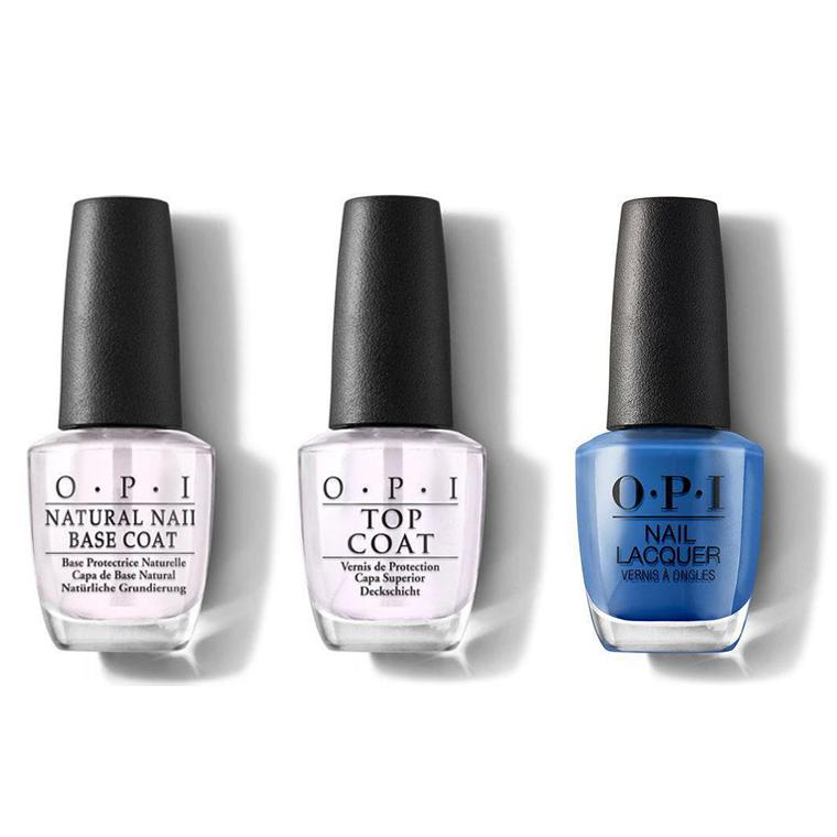OPI - Nail Lacquer Combo - Base, Top & Super Trop-i-cal-i-fiji-istic 0.5 oz - #NLF87