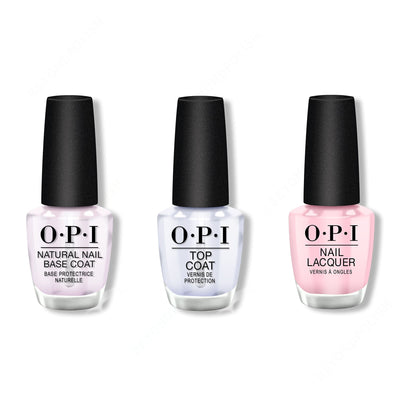 OPI - Nail Lacquer Combo - Base, Top & Suzi Shops & Island Hops 0.5 oz - #NLH71