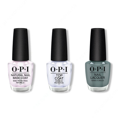 OPI - Nail Lacquer Combo - Base, Top & Suzi Talks With Her Hands 0.5 oz - #NLMI07