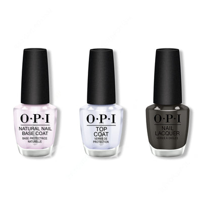 OPI - Nail Lacquer Combo - Base, Top & Suzi The First Lady of Nails 0.5 oz - #NLW55