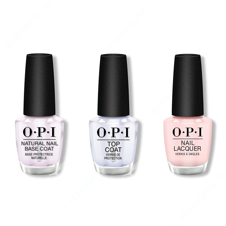 OPI - Nail Lacquer Combo - Base, Top & Sweet Heart 0.5 oz - #NLS96