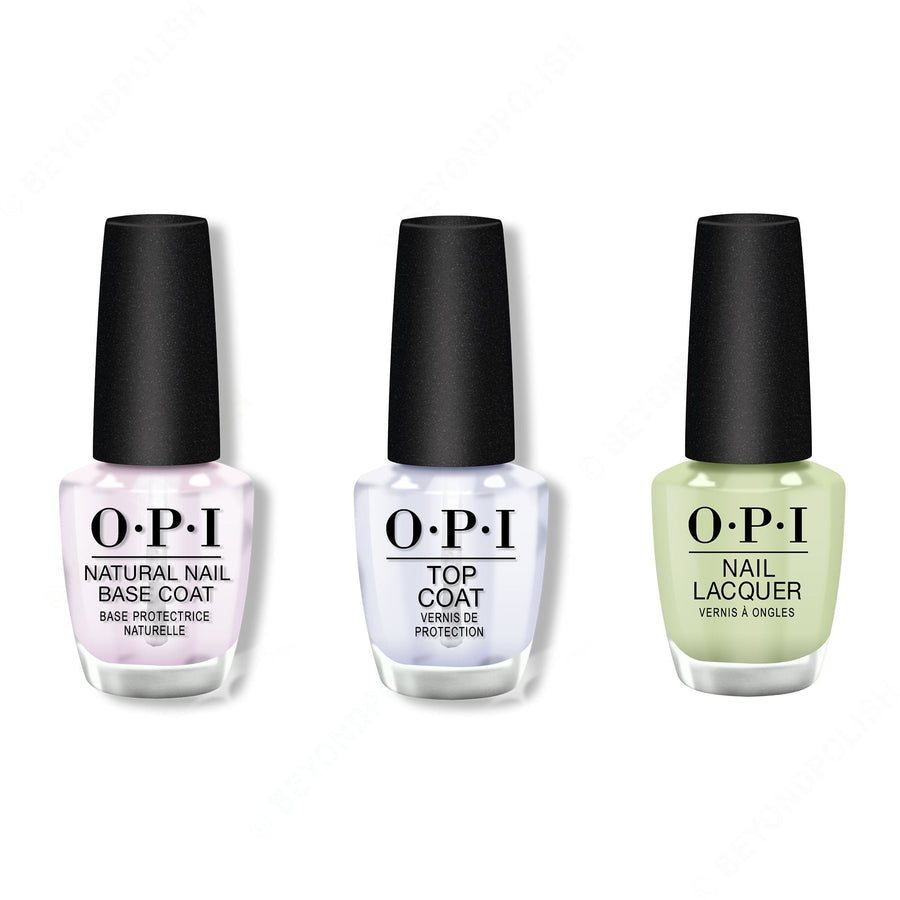 OPI - Nail Lacquer Combo - Base, Top & The Pass is Always Greener