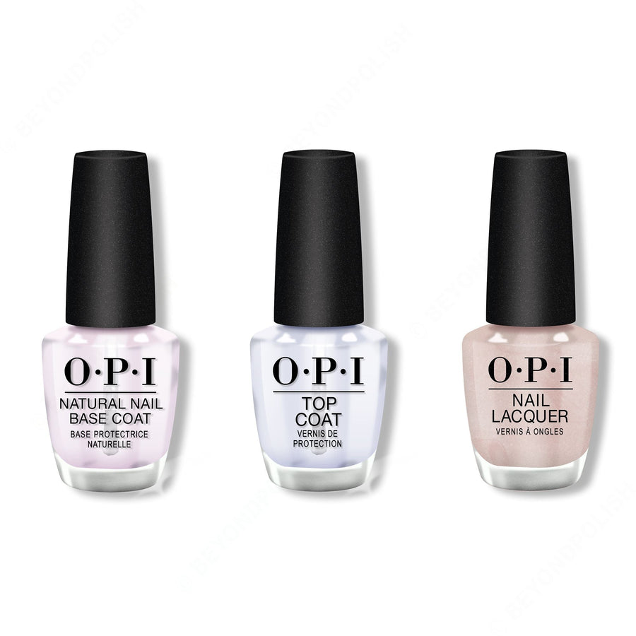 OPI - Nail Lacquer Combo - Base, Top & Throw Me a Kiss 0.5 oz - #NLSH2