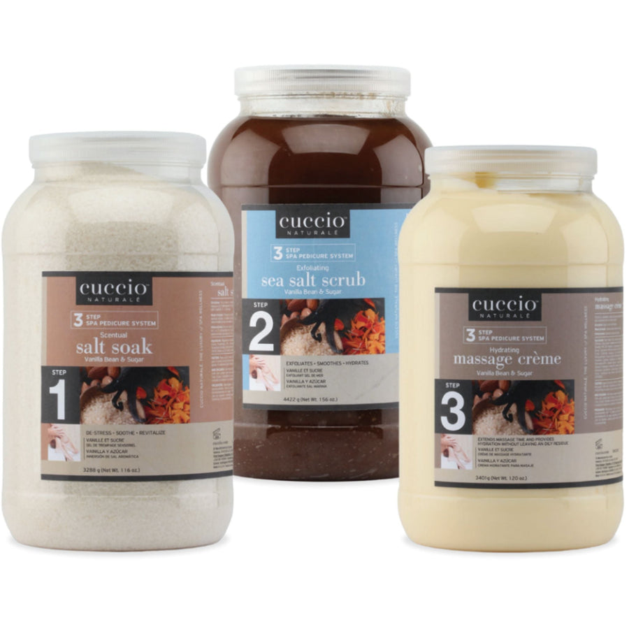 Cuccio - NEW Vanilla Bean & Sugar 3 Step Pedicure System