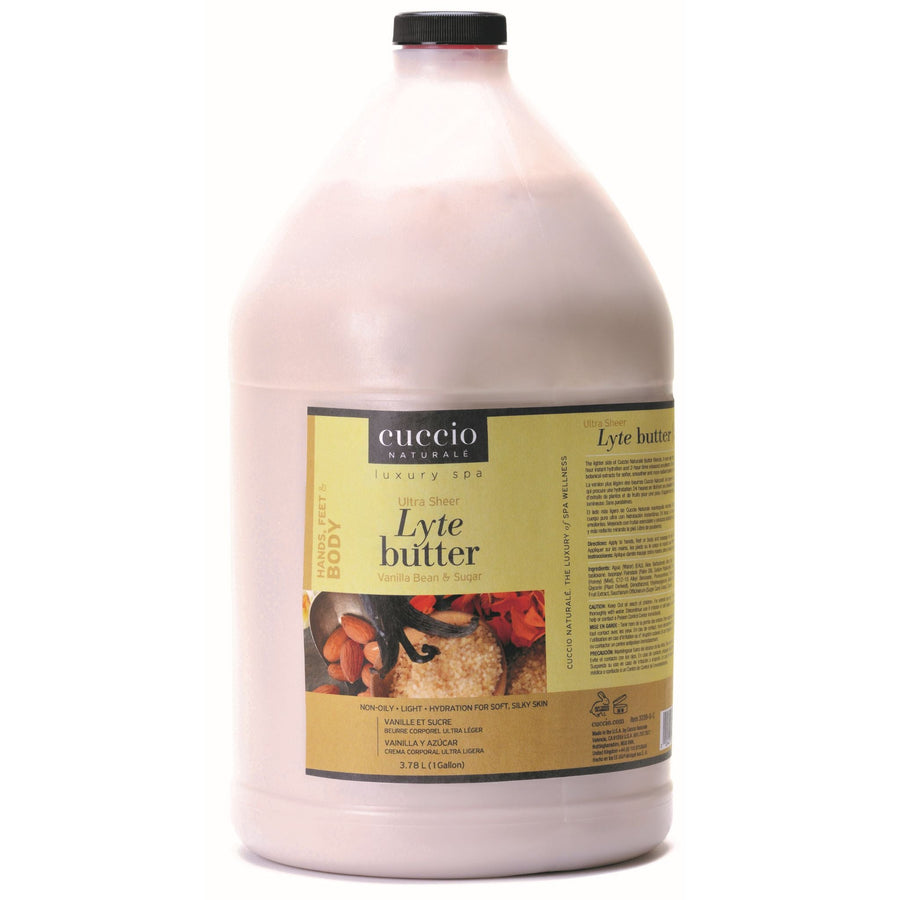 Cuccio - Lyte Ultra Sheer Body Butter Vanilla Bean & Sugar Gallon