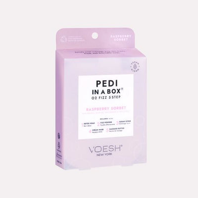 Voesh - Raspberry Sorbet 5 Step Pedi in a Box O2 Fizz