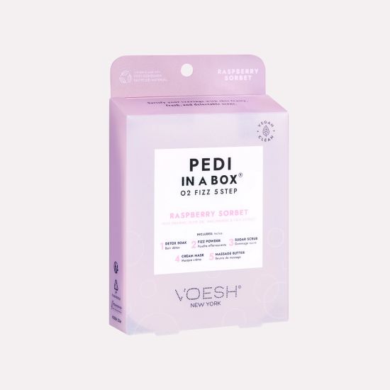 Voesh - Raspberry Sorbet 5 Step Pedi in a Box O2 Fizz