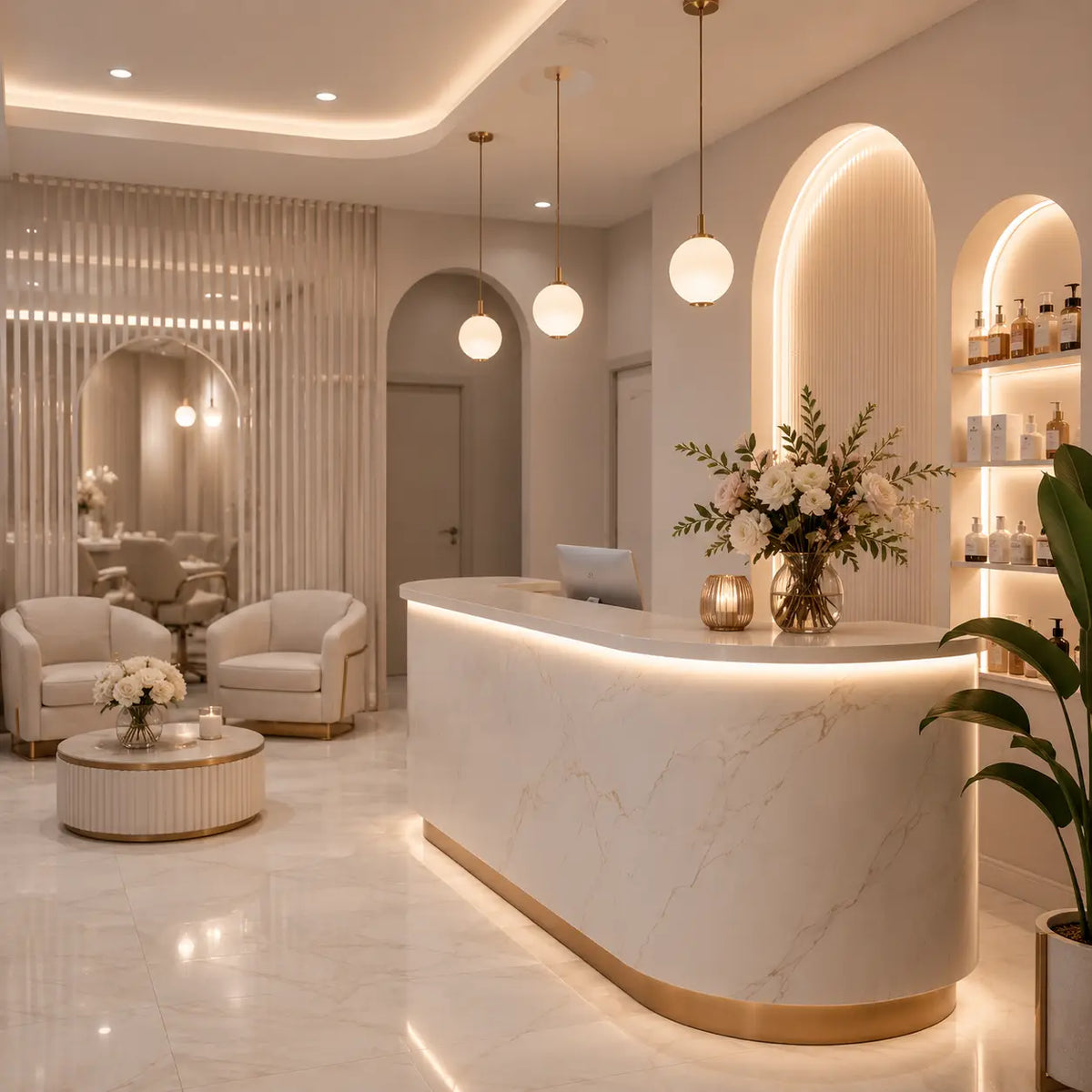 Why High-End Reception Areas Set the Tone for the Entire Salon Experience
