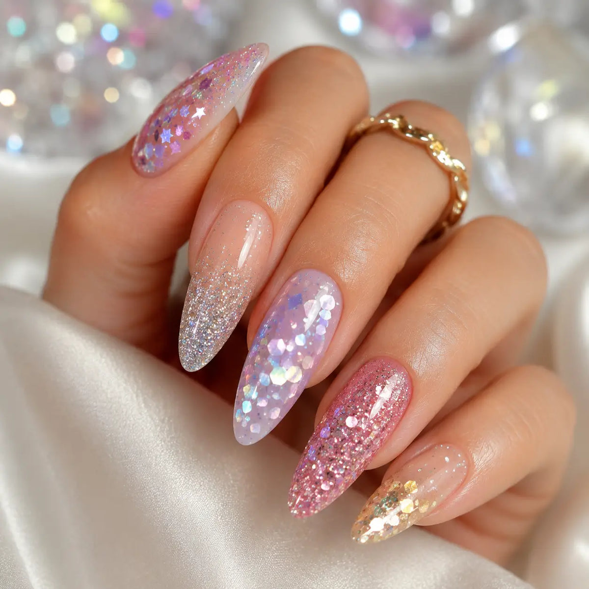 Glitter & Confetti Nails: The Fun, Light-Reflecting Trend Clients Can’t Stop Wearing