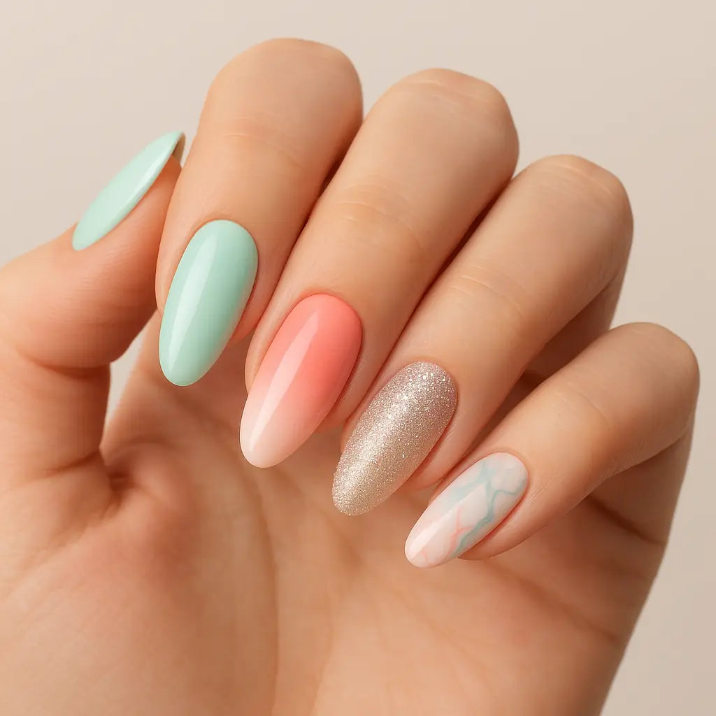 10 Creative Nail Art Designs Using Gel Polish & Dip Powder